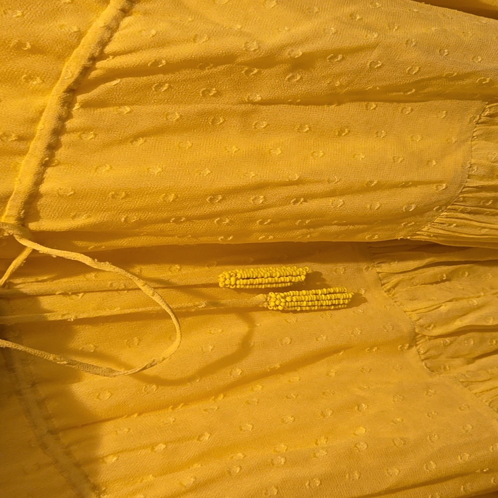 FARM Rio Sunflower Yellow Ruffle Mini Dress - Picture 3 of 6